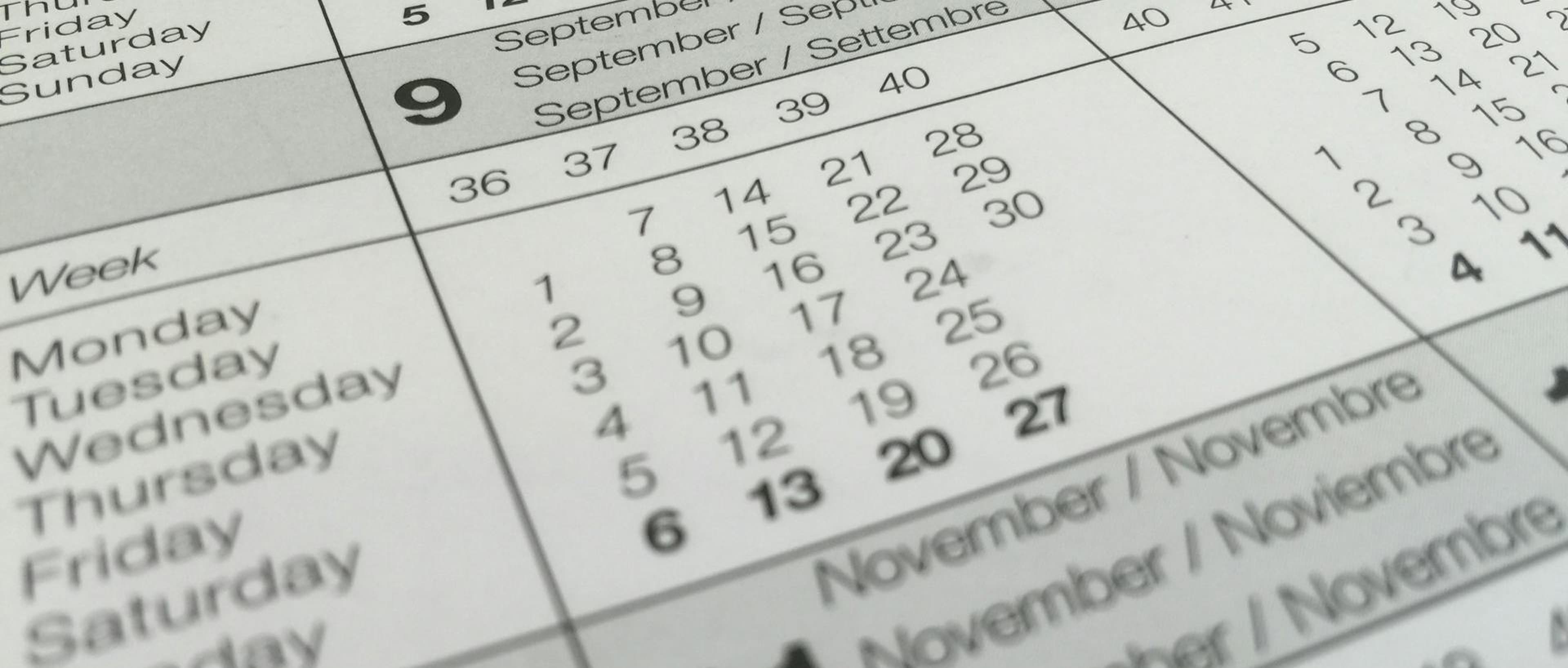 Calendar banner